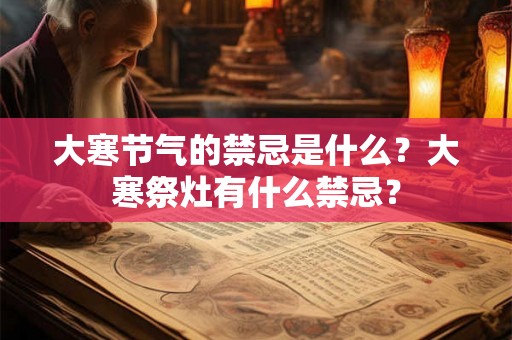 大寒节气的禁忌是什么？大寒祭灶有什么禁忌？