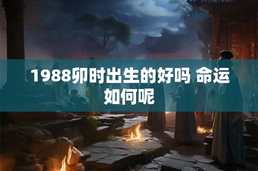 1988卯时出生的好吗 命运如何呢 1988卯时出生的好吗 命运如何呢