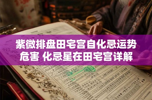 紫微排盘田宅宫自化忌运势危害 化忌星在田宅宫详解 紫微排盘田宅宫自化忌运势危害 化忌星在田宅宫详解