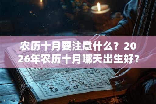 农历十月要注意什么？2026年农历十月哪天出生好？