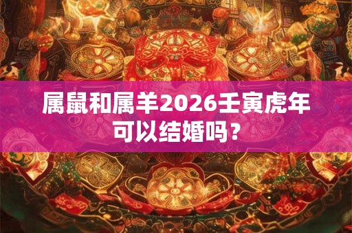 属鼠和属羊2026壬寅虎年可以结婚吗? 属鼠和属羊2026壬寅虎年可以结婚吗?