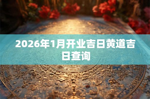 2026年1月开业吉日黄道吉日查询