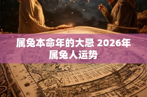 属兔本命年的大忌 2026年属兔人运势 属兔本命年的大忌 2026年属兔人运势