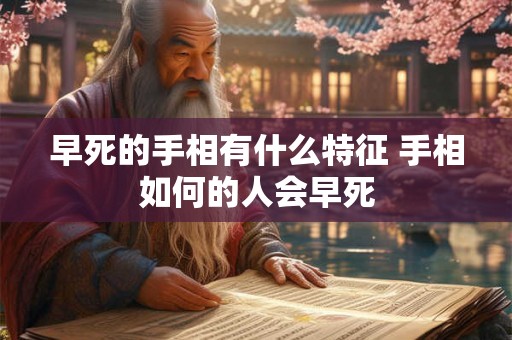 早死的手相有什么特征 手相如何的人会早死