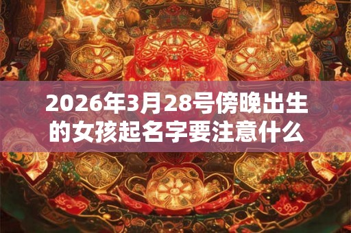 2026年3月28号傍晚出生的女孩起名字要注意什么 2026年3月28号傍晚出生的女孩起名字要注意什么