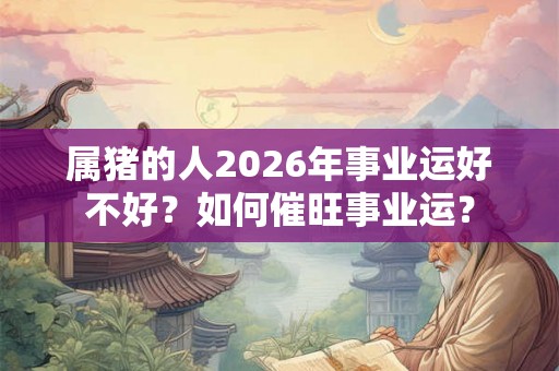 属猪的人2026年事业运好不好？如何催旺事业运？