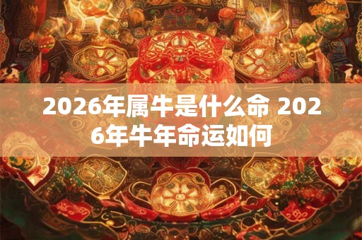 2026年属牛是什么命 2026年牛年命运如何 2026年属牛是什么命 2026年牛年命运如何