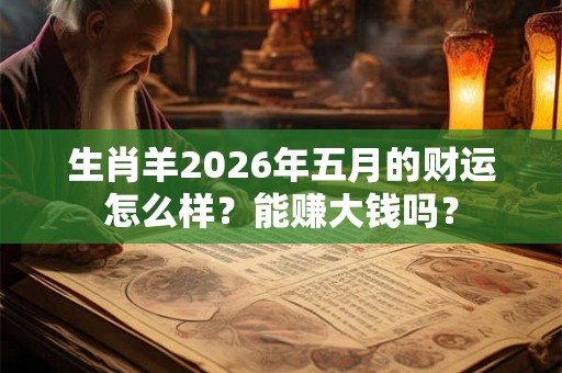 生肖羊2026年五月的财运怎么样?能赚大钱吗? 生肖羊2026年五月的财运怎么样?能赚大钱吗?