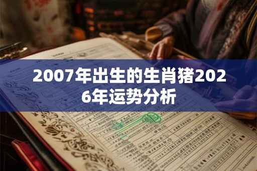 2007年出生的生肖猪2026年运势分析