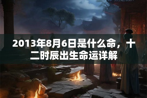 2013年8月6日是什么命，十二时辰出生命运详解