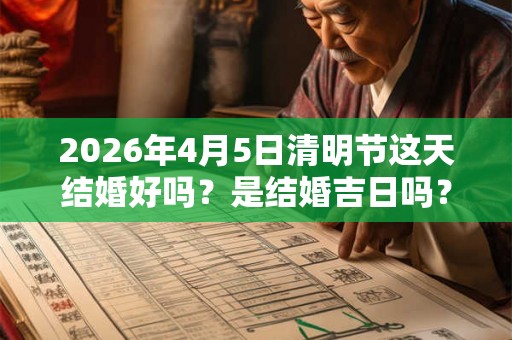 2026年4月5日清明节这天结婚好吗?是结婚吉日吗? 2026年4月5日清明节这天结婚好吗?是结婚吉日吗?