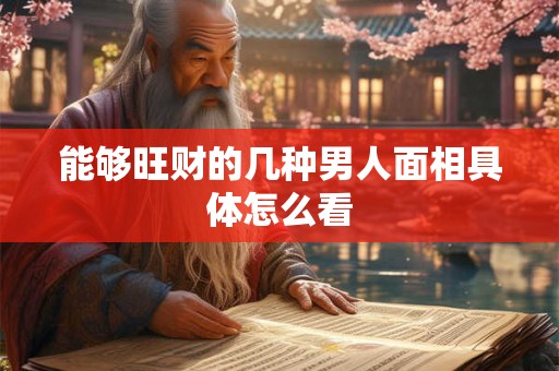 能够旺财的几种男人面相具体怎么看