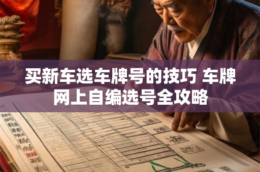 买新车选车牌号的技巧 车牌网上自编选号全攻略