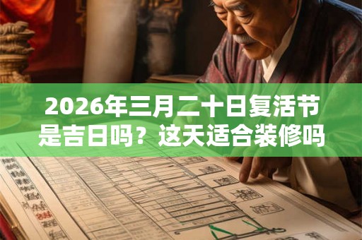 2026年三月二十日复活节是吉日吗?这天适合装修吗? 2026年三月二十日复活节是吉日吗?这天适合装修吗?