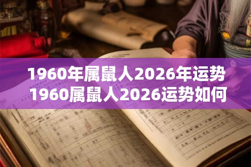 1960年属鼠人2026年运势 1960属鼠人2026运势如何 1960年属鼠人2026年运势 1960属鼠人2026运势如何