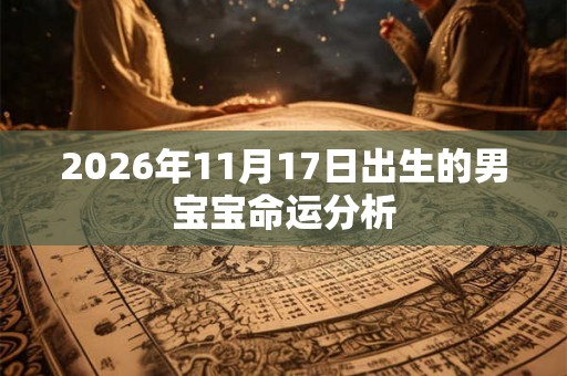 2026年11月17日出生的男宝宝命运分析