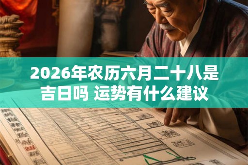 2026年农历六月二十八是吉日吗 运势有什么建议