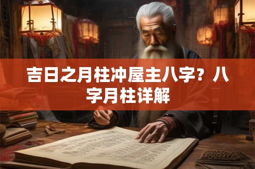 吉日之月柱冲屋主八字？八字月柱详解