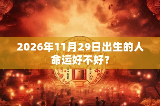 2026年11月29日出生的人命运好不好？