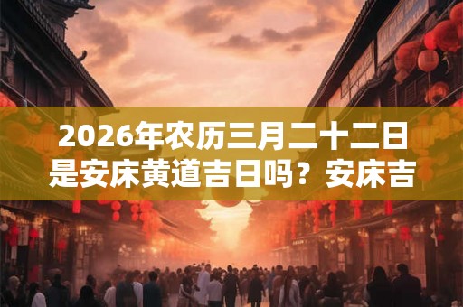2026年农历三月二十二日是安床黄道吉日吗？安床吉时如何选择