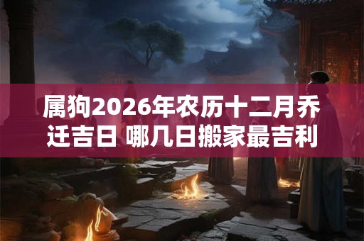 属狗2026年农历十二月乔迁吉日 哪几日搬家最吉利