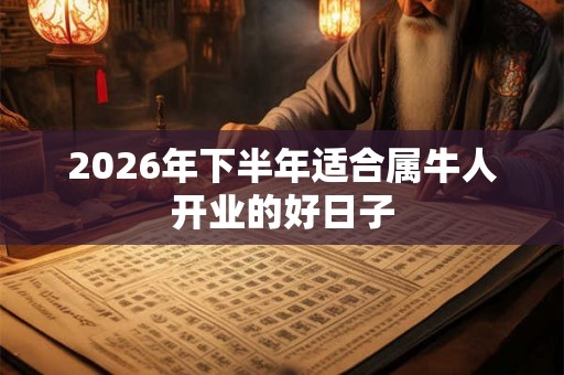 2026年下半年适合属牛人开业的好日子