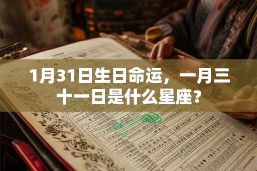 1月31日生日命运，一月三十一日是什么星座？