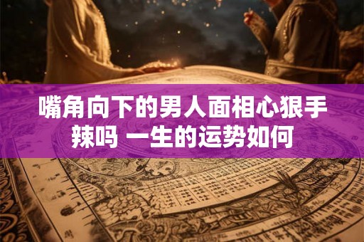 嘴角向下的男人面相心狠手辣吗 一生的运势如何