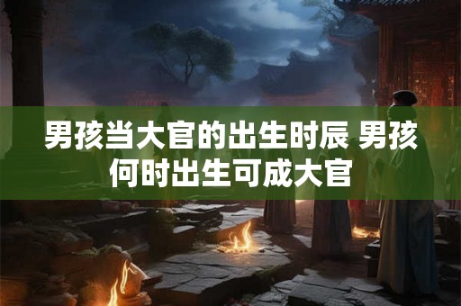 男孩当大官的出生时辰 男孩何时出生可成大官