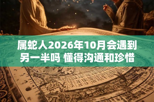 属蛇人2026年10月会遇到另一半吗 懂得沟通和珍惜