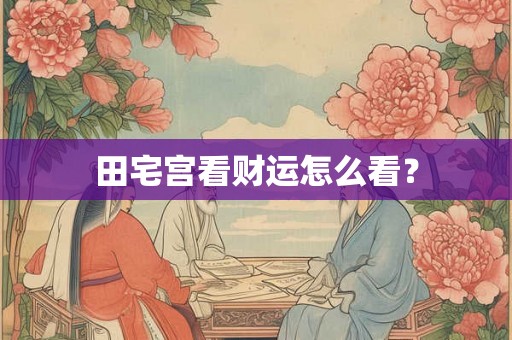 田宅宫看财运怎么看？