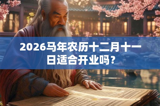 2026马年农历十二月十一日适合开业吗？