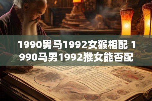 1990男马1992女猴相配 1990马男1992猴女能否配对成功