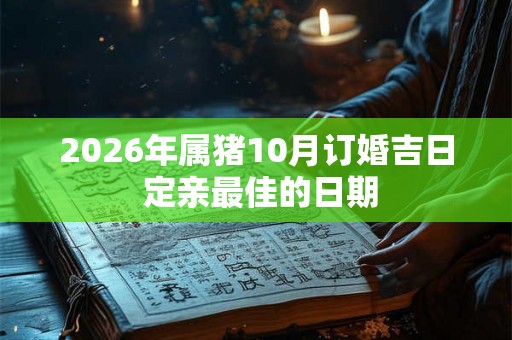 2026年属猪10月订婚吉日 定亲最佳的日期 2026年属猪10月订婚吉日 定亲最佳的日期
