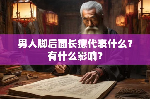 男人脚后面长痣代表什么？有什么影响？