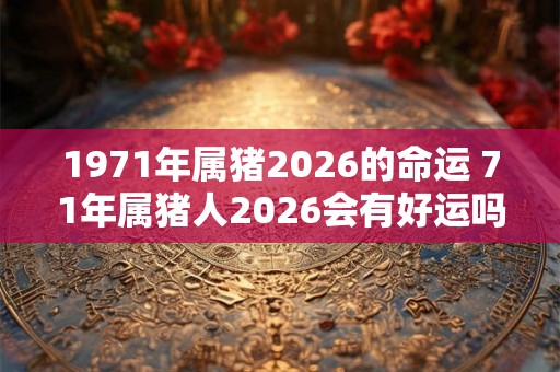 1971年属猪2026的命运 71年属猪人2026会有好运吗