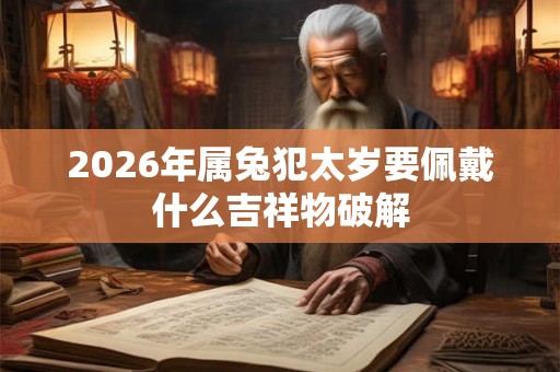 2026年属兔犯太岁要佩戴什么吉祥物破解