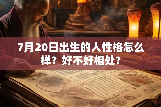 7月20日出生的人性格怎么样？好不好相处？