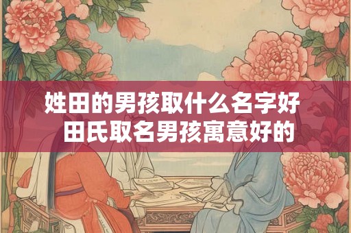 姓田的男孩取什么名字好 田氏取名男孩寓意好的 姓田的男孩取什么名字好 田氏取名男孩寓意好的