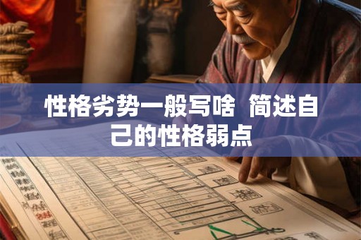 性格劣势一般写啥  简述自己的性格弱点