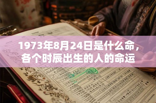 1973年8月24日是什么命，各个时辰出生的人的命运