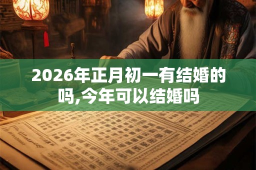 2026年正月初一有结婚的吗,今年可以结婚吗