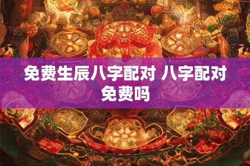 免费生辰八字配对 八字配对免费吗