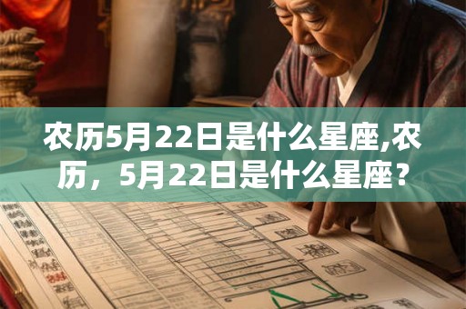 农历5月22日是什么星座,农历，5月22日是什么星座？