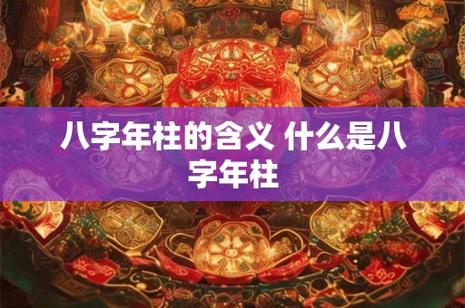 八字年柱的含义 什么是八字年柱 八字年柱的含义 什么是八字年柱