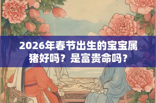 2026年春节出生的宝宝属猪好吗？是富贵命吗？