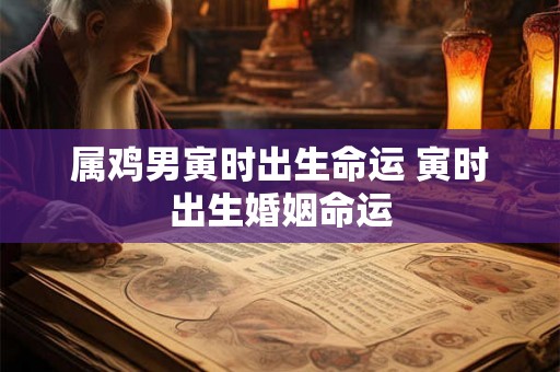 属鸡男寅时出生命运 寅时出生婚姻命运