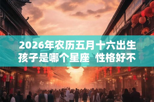 2026年农历五月十六出生孩子是哪个星座  性格好不好