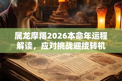 属龙摩羯2026本命年运程解读，应对挑战迎接转机