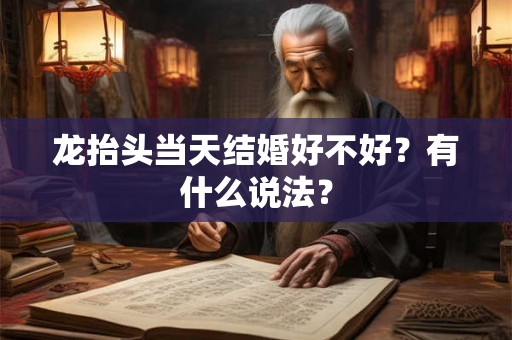 龙抬头当天结婚好不好？有什么说法？